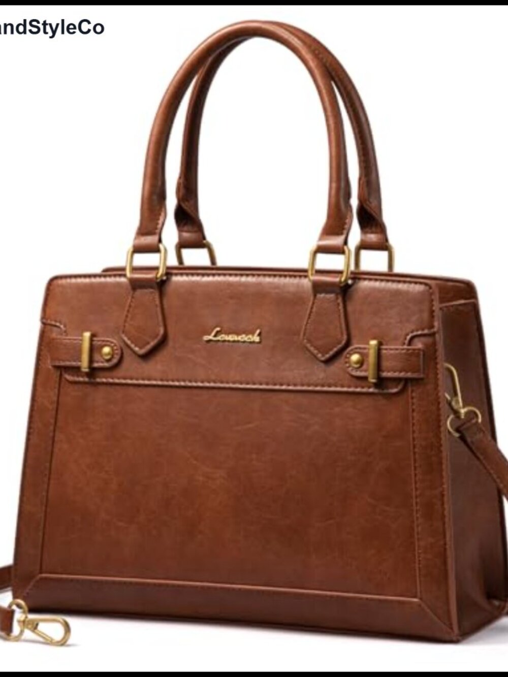 LOVEVOOK PU Leather Satchel Handbag Tote Shoulder Bag with Removable Strap
